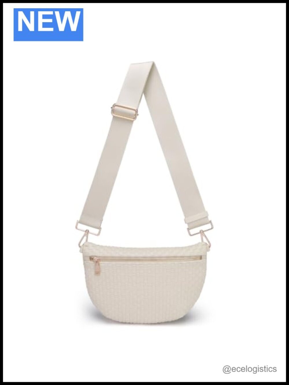 Woven Crossbody Bag Leather Bum Sling Purse Chest Travel Festival